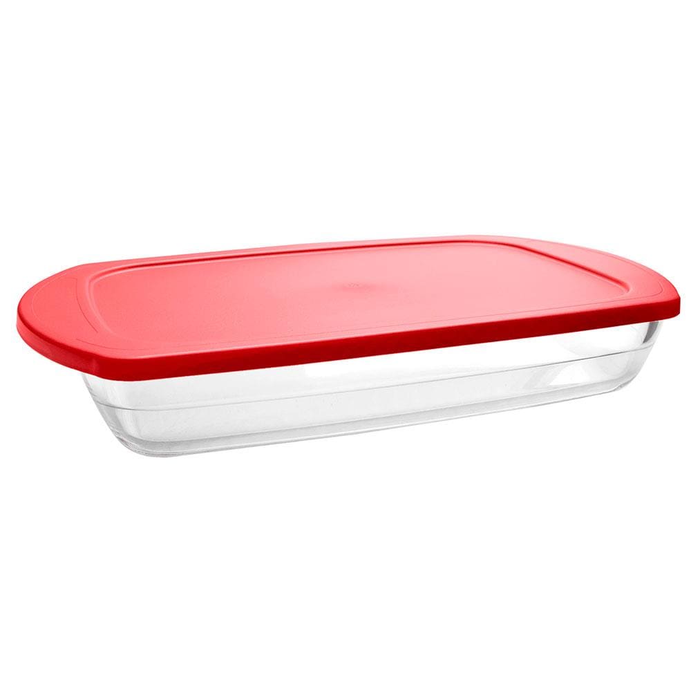 Assadeira Retangular Dynasty em Borossilicato e com Tampa - 2L