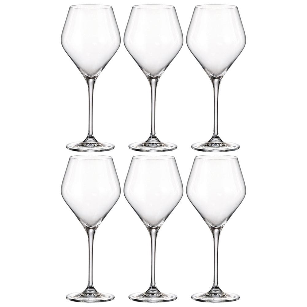Conjunto de Taças para Vinho Bohemia Loxia em Cristal 400ml - 6 Peças