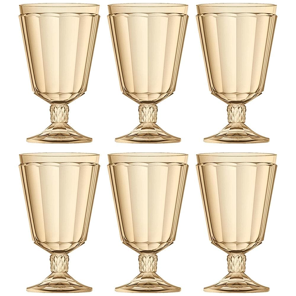 Conjunto de Taças L'hermitage Splendor em Vidro Âmbar Luster 330ml - 6 Peças