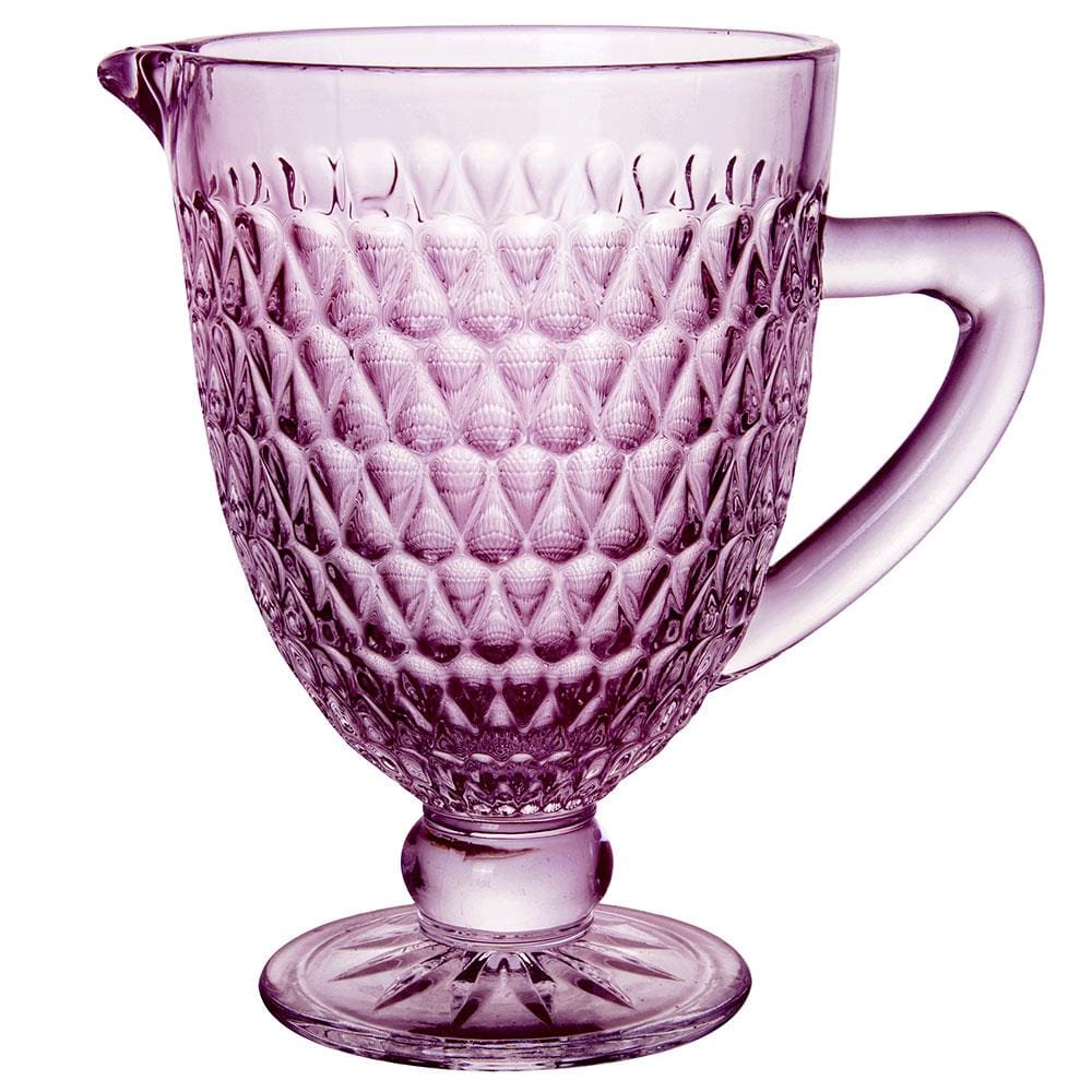 Jarra L'Hermitage Amelie em Vidro com Pé Roxa - 1L