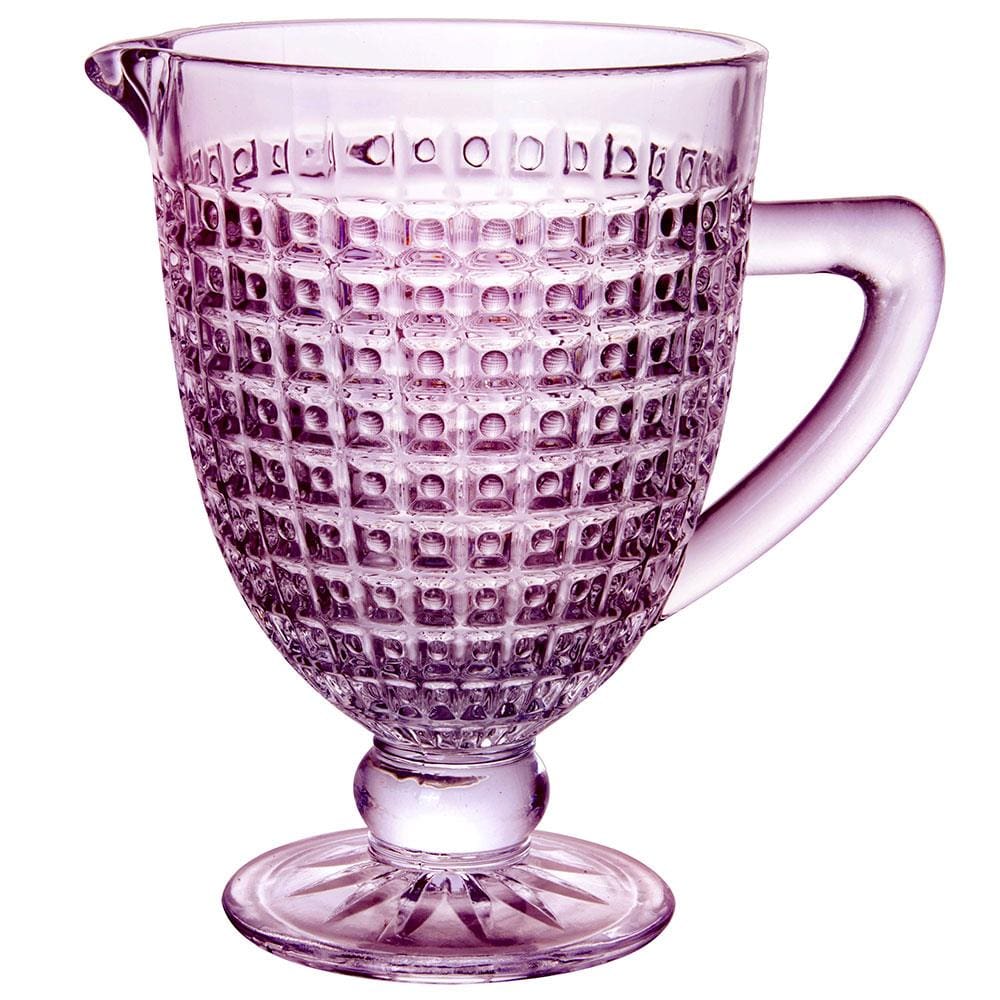 Jarra L'Hermitage Chevalier em Vidro com Pé Roxa - 1L