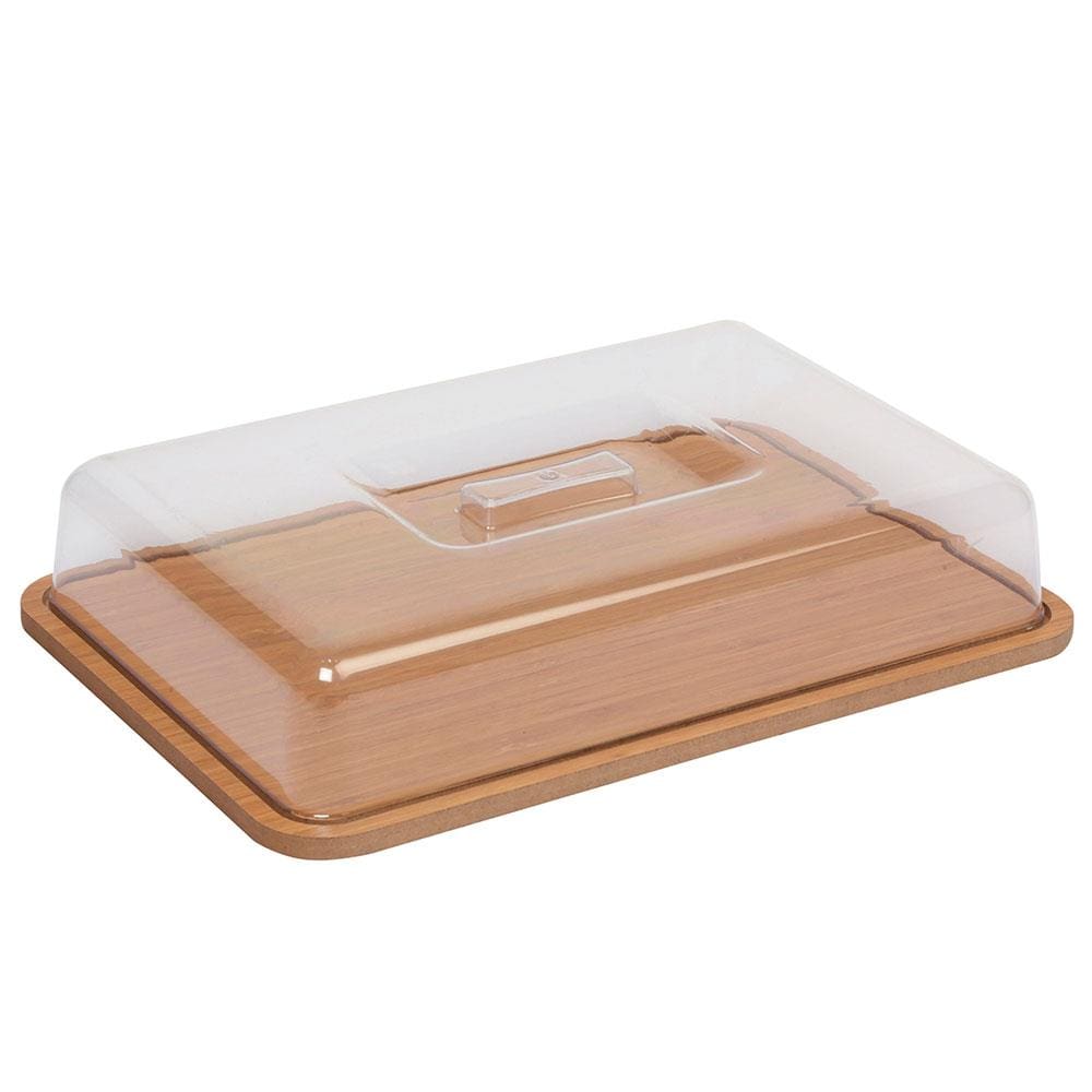 Boleira Quadrada em MDF com Tampa de Plástico Dynasty - 32x22 cm