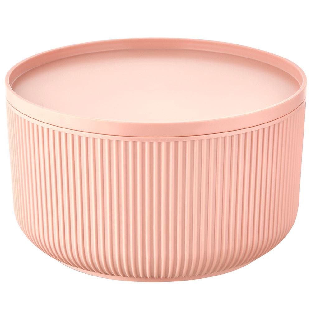 Travessa Redonda Dynasty Velout em Plástico com Tampa Rosa - 2,5L
