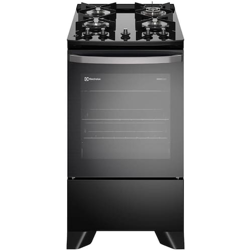 imagem-Fogão Electrolux 4 bocas Efficient FE4GP com Mesa de Vidro, PerfectCook, VaporBake e Acendimento Automático Bivolt – Preto