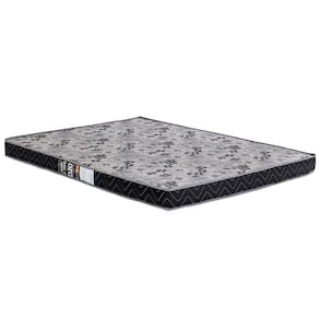 Colchão de Casal Design Colchões Plus Espuma D20 e Revestimento em Poliéster 12x138x188cm - Preto/Cinza Estampado