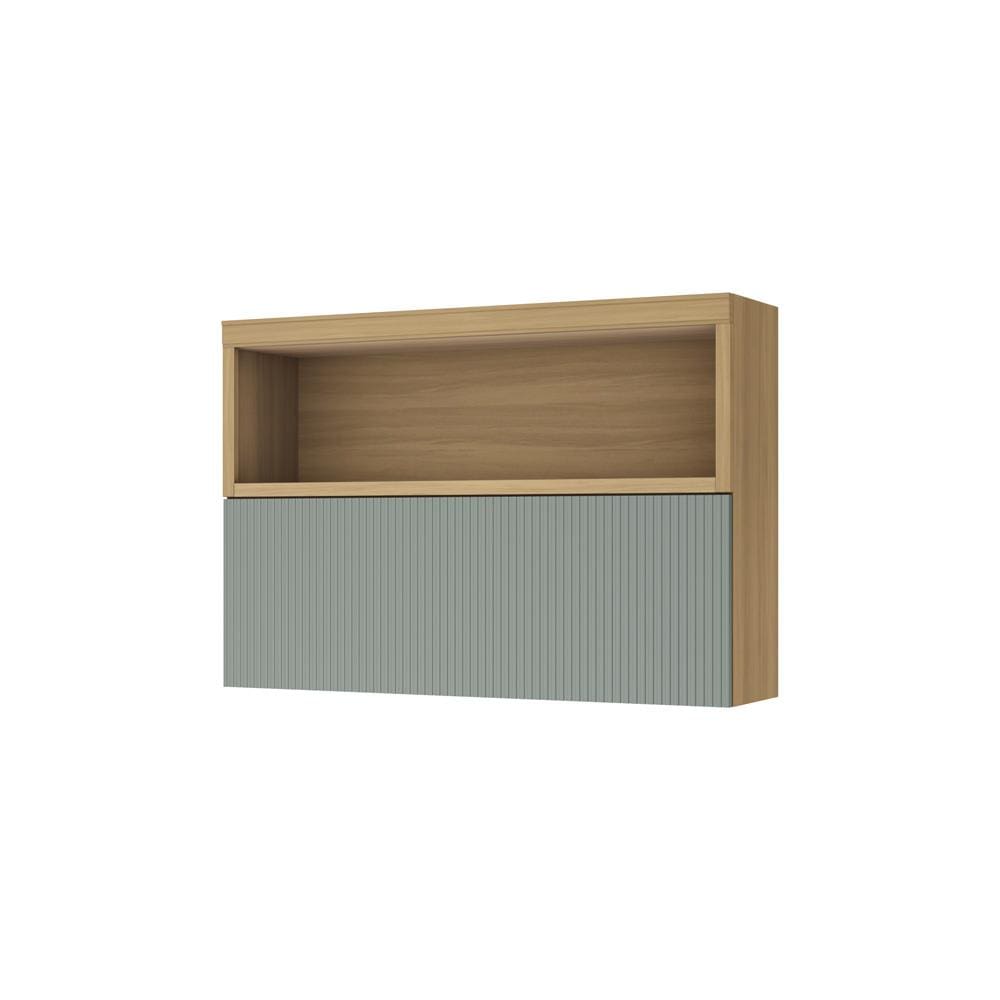 Armário Aéreo Nesher Marquesa em MDF 15mm com 1 Porta e 1 Prateleira - 120cm de largura
