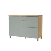 Balcão Nesher Marquesa em MDF 15mm com 1 Porta, 3 Gavetas e 1 Prateleira - 120cm de largura