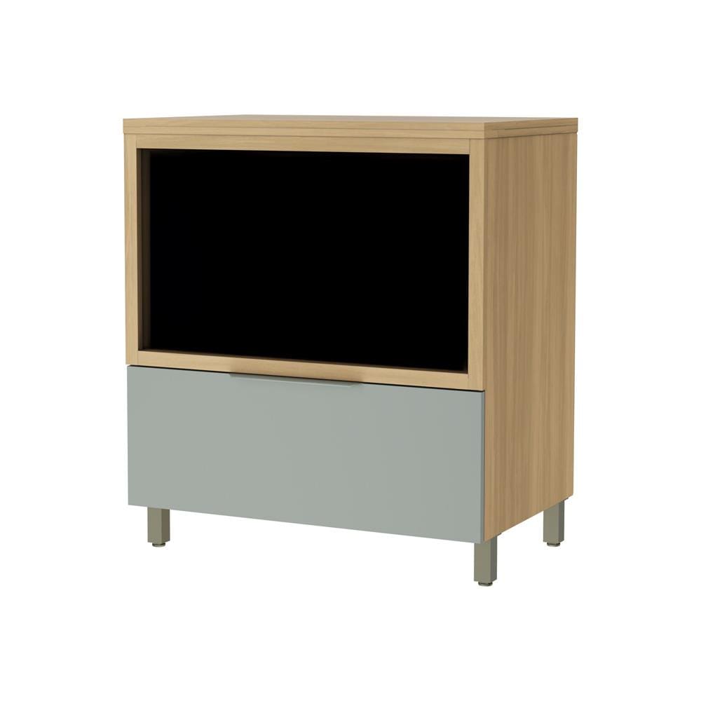 Balcão Nesher Marquesa em MDF 15mm com Nicho para Micro-ondas, 1 Gaveta e 1 Prateleira - 80cm de largura