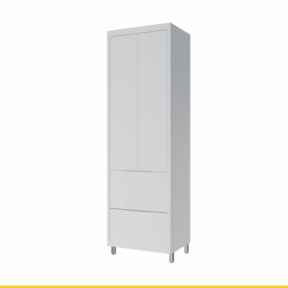 Paneleiro Nesher Marquesa em MDF 15mm com 2 Portas, 2 Gavetas e 3 Prateleiras - 70cm de largura - Nature/Verde