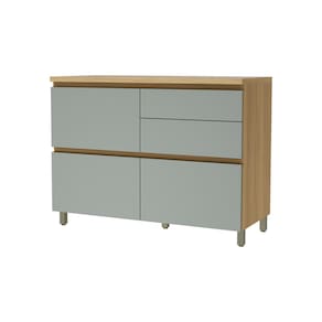 Balcão Nesher Rainha em MDF 15mm com 1 Porta, 4 Gavetas e 1 Prateleira - 120cm de largura