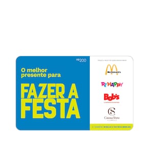 Gift Card Digital Fazer a Festa - R$ 200 eGift