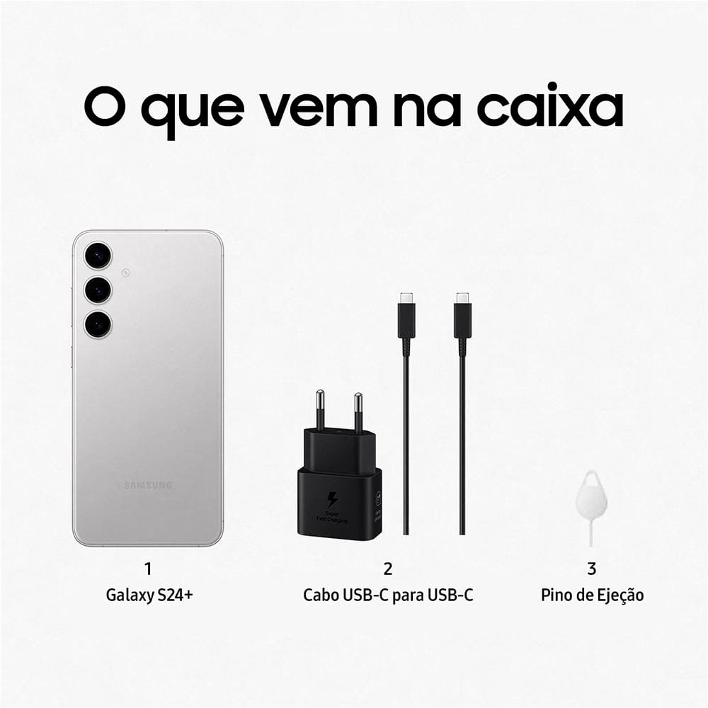 Smartphone Samsung Galaxy S24+ 5G Cinza | Ponto