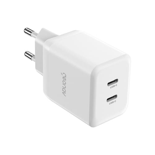 imagem-Carregador de Tomada Universal Geonav Turbo Duo CH35PDWT 35W para Celulares e Dispositivos Eletrônicos 