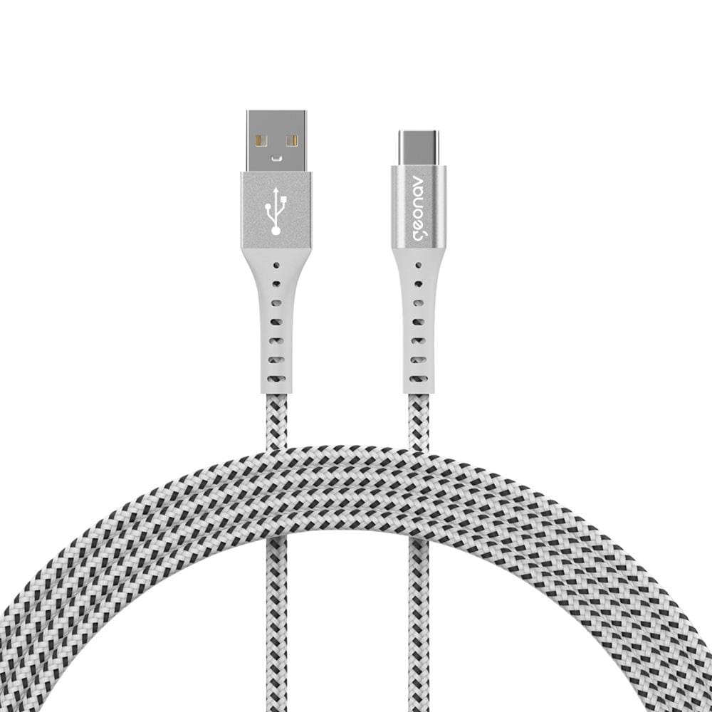 Cabo USB-C ESC05WT em Nylon Trançado Geonav – 1,2 metro