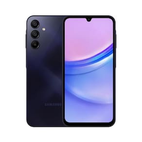 Smartphone Samsung Galaxy A15 4G Azul Escuro 128GB, 4GB RAM, Processador Octa-Core, Câmera Tripla Traseira, Selfie de 13MP, Tela Infinita de 6.5" 90Hz