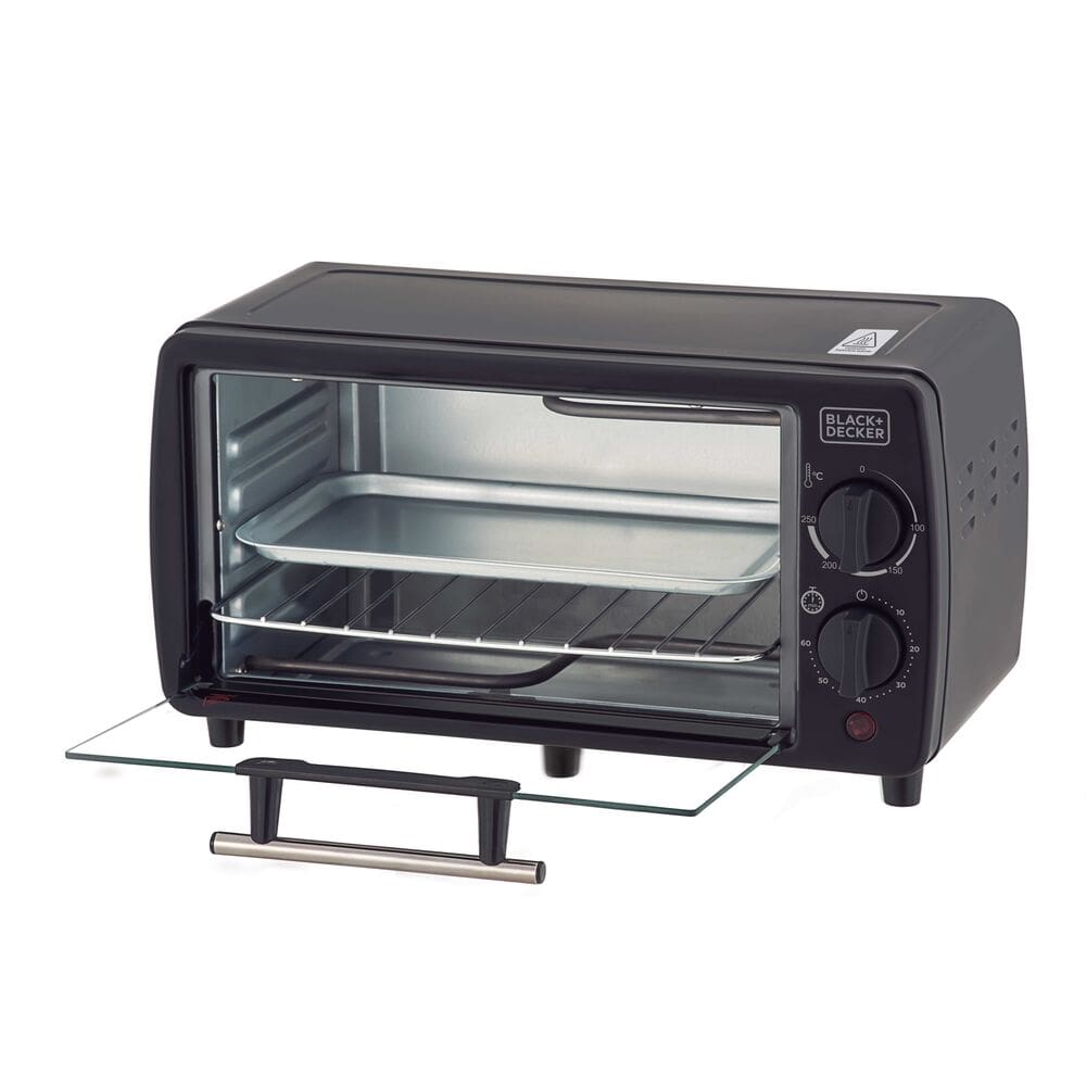 Forno Elétrico Black Decker FT9 Bake Chef Mini de 9 Litros, Assa, Tosta, Grelha e 800W - Preto