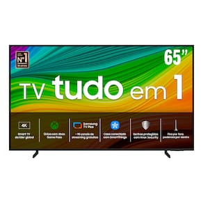 Smart TV QLED 65" 4K Samsung 65Q60D sistema Tizen, Gaming Hub, AI Energy Mode, Alexa built in, Wi-Fi e Bluetooth