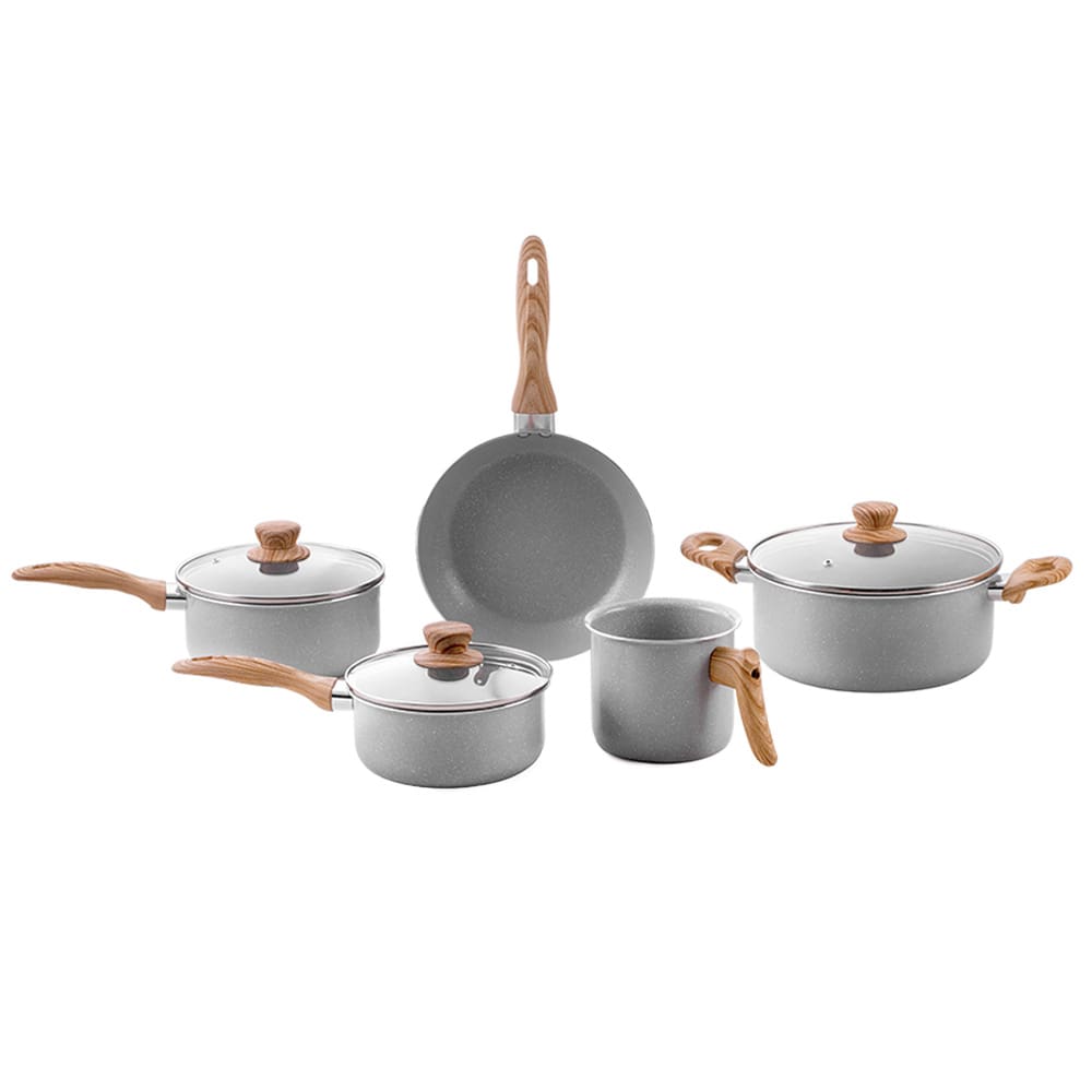 Conjunto de Panelas 5 Peças Brinox Life Easy com Antiaderente Cerâmico - Cinza