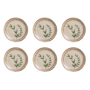 Conjunto de Pratos de Sobremesa Porto Brasil Coup Stone Magari com 6 peças - Estampado