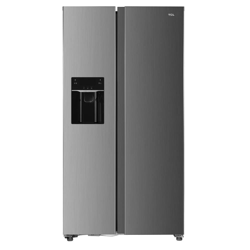 Geladeira TCL Side by Side C516SBIMN Twin Eco Inverter Frost Free, Dispenser de Água na Porta, Metal Cooling, Painel Digital com 2 Portas Inox - 516L