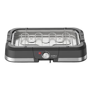 Churrasqueira Elétrica Britânia BCQ40 com Seletor de Temperatura e Revestimento Antiaderente – Preta e Inox