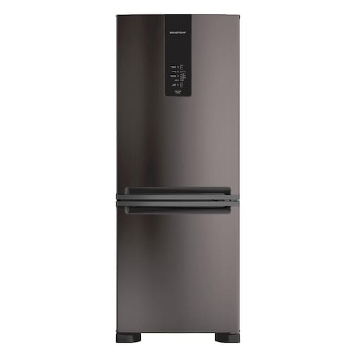 imagem-Geladeira Brastemp BRE57FE Frost Free Inverse com Painel Digital, Turbo Freezer e Ice Black Inox – 447 L - 110V