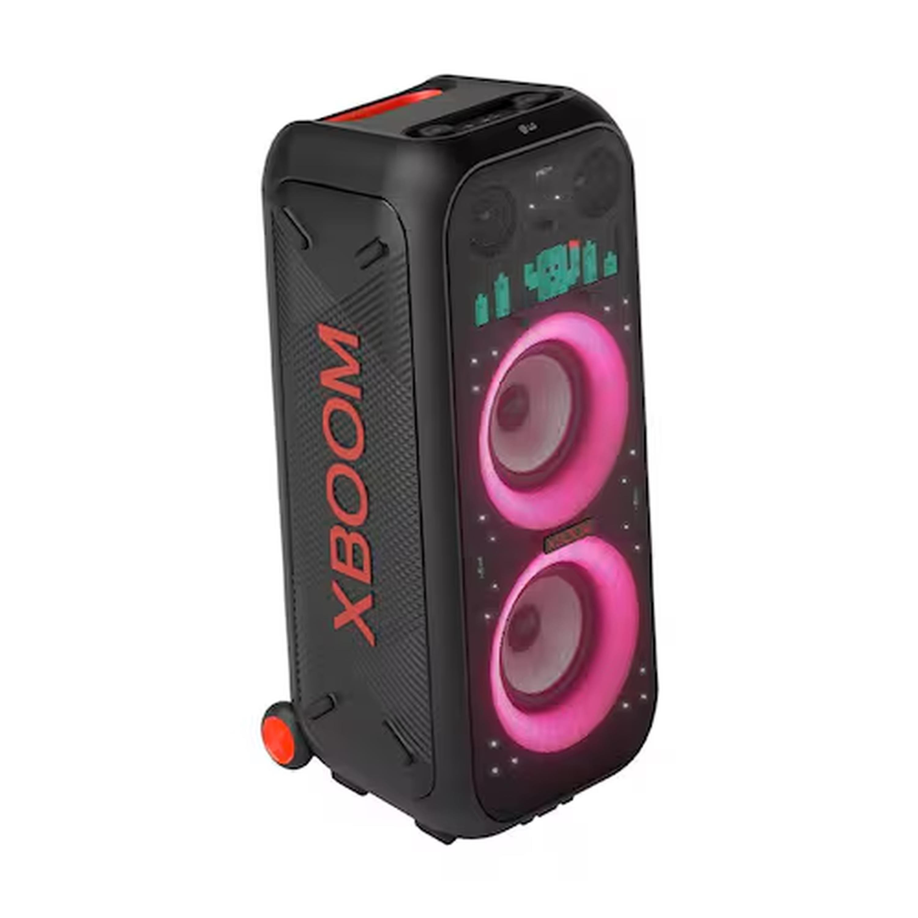 Caixa de Som Portátil LG XBOOM XL9T IPX4 Bivolt com Bluetooth, Alça de transporte e Display LED 1.000W RMS - Preta