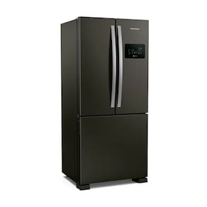Geladeira Brastemp BRO85AE Frost Free French Door com Tecnologia Inverter e Painel Touch 554 Litros - Black Inox