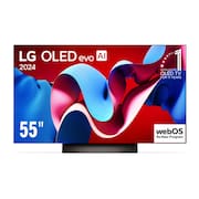 Smart TV 4K 55” LG OLED evo OLED55C4 com Processador a9 Ger7 AI, Painel 144Hz, Intensificador de Brilho, Design Ultra Slim, Dolby Vision e Dolby Atmos