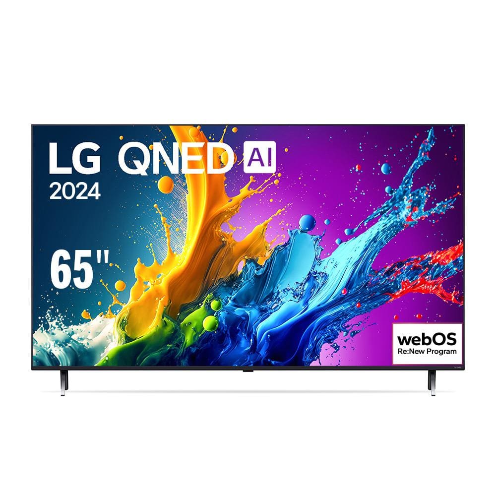 Smart TV 4K 65" LG QNED 65QNED80T com Processador a5 Ger7 AI, Quantum Dot Nanocell, Design Super Slim, Alexa/Chromecast integrado e webOS 24