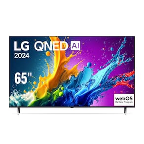 Smart TV 4K 65" LG QNED 65QNED80T com Processador a5 Ger7 AI, Design Super Slim, Alexa/Chromecast integrado e webOS 24