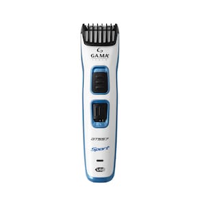 Máquina de Acabamento GA.MA Italy Sport GT557 Bivolt, à Prova D'Água e Carregamento USB – Branco e Azul
