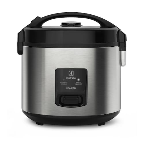 imagem-Panela Elétrica de Arroz Electrolux Efficient ERC20 por Rita Lobo com Trava de Segurança 3,5L – Inox e Preta - 110V