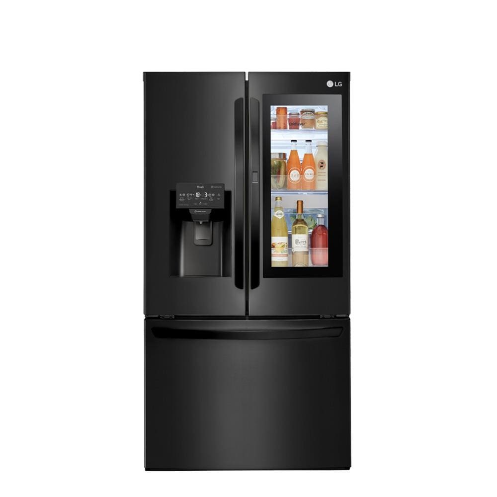 Geladeira Smart LG Inverter French Door GM-X288NQX com compressor Smart Inverter e conectividade ThinQ Black Inox - 660L - 110V