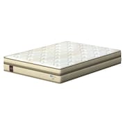 Colchão de Casal Probel Arezzo com Pillow Euro e Molas Ensacadas Individualmente 26x188x138cm - Bege e Branco