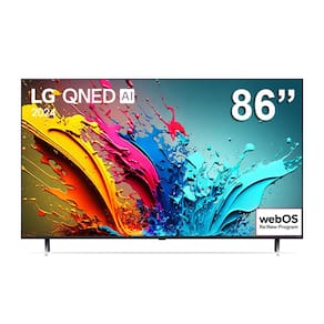 Smart TV 86" LG 4K QNED 86QNED85T com processador a8 AI, 120Hz, Design Super Slim, FreeSync e webOS 24