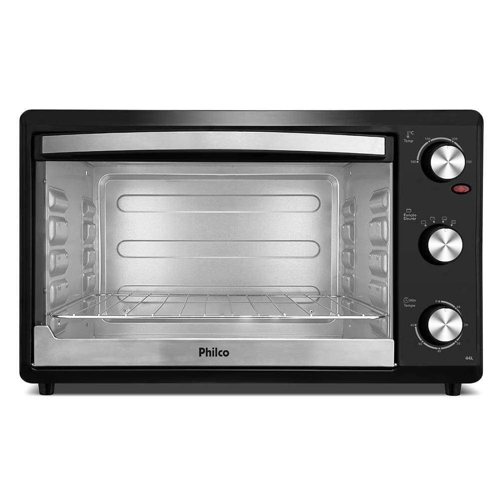 Forno Elétrico Philco PFE44P 44L com Botão Timer de 60 minutos e Dupla resistência – Preto