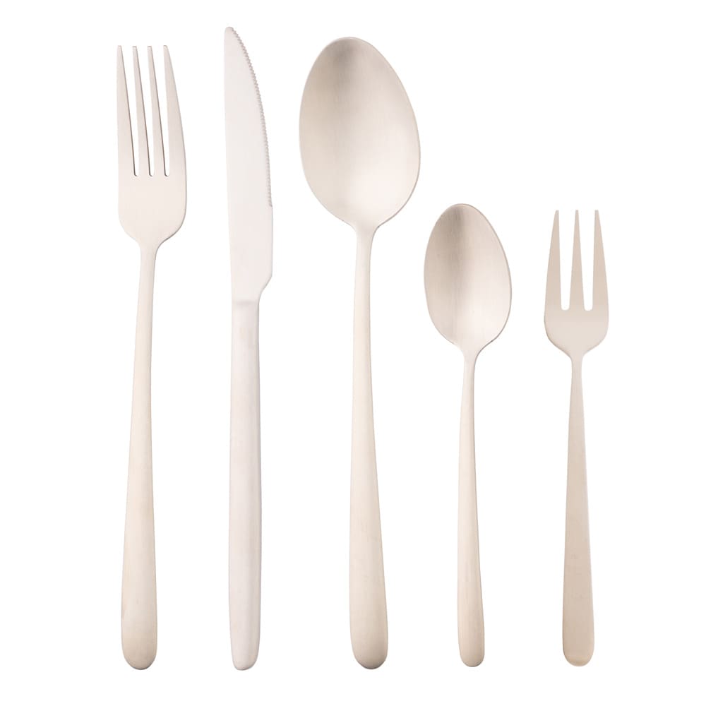 Faqueiro Wolff Viena em Aço Inox Champanhe Fosco - 30 Peças