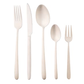 Faqueiro Wolff Viena em Aço Inox Champanhe Fosco - 30 Peças