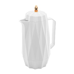 Garrafa Térmica de Plástico Lyor Diamond Branca - 1 litro