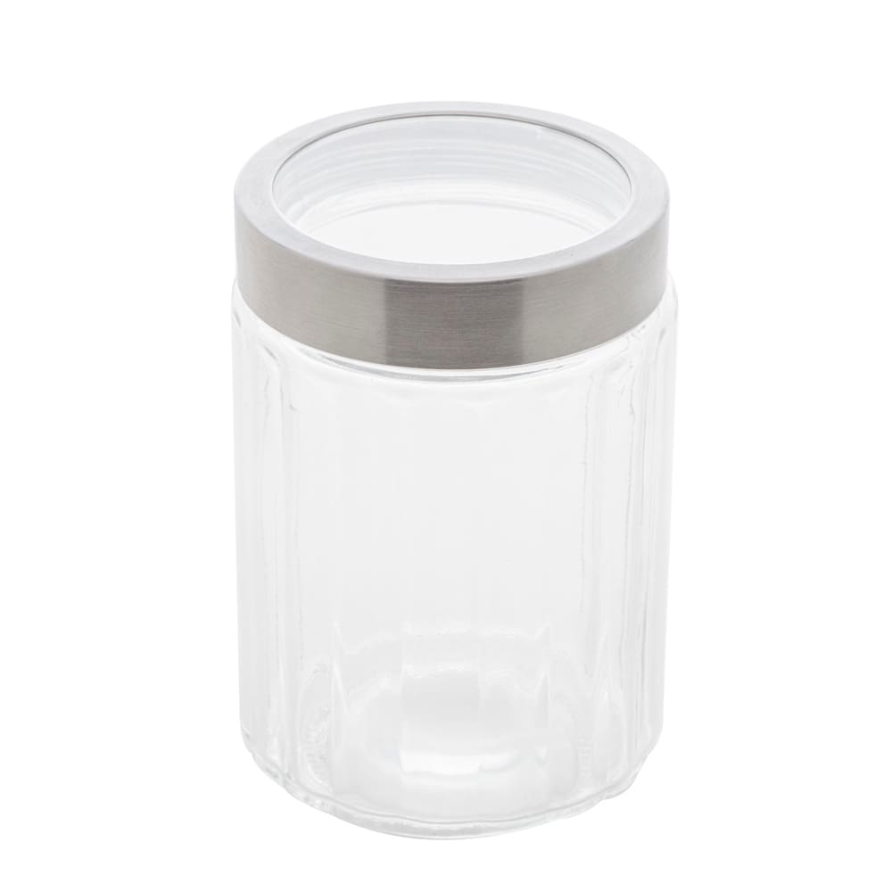Porta Mantimento de Vidro Lyor Sydney com Tampa de Aço Inox e Acrílico - 1,2 litros