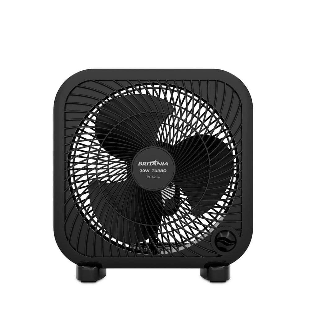 Ventilador Circulador de Ar Britânia BCA25A com 3 Velocidades e 30W de Potência – Preto