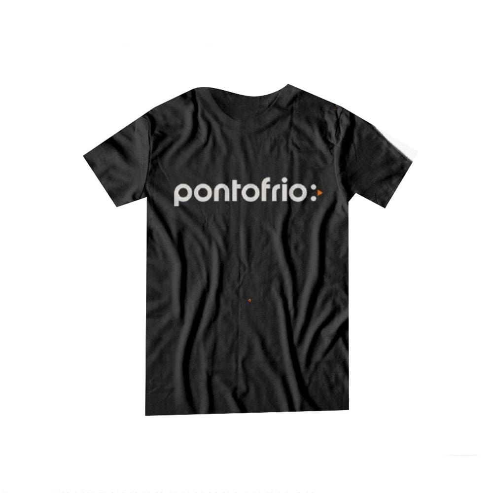 Camiseta Manga Curta Dry Fit Pontofrio - Preta