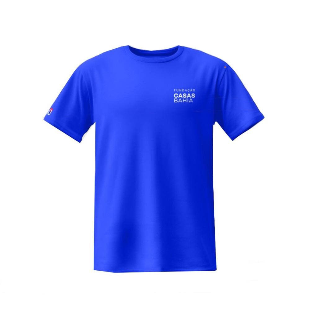 Camiseta Manga Curta Fundação Casas Bahia - Azul