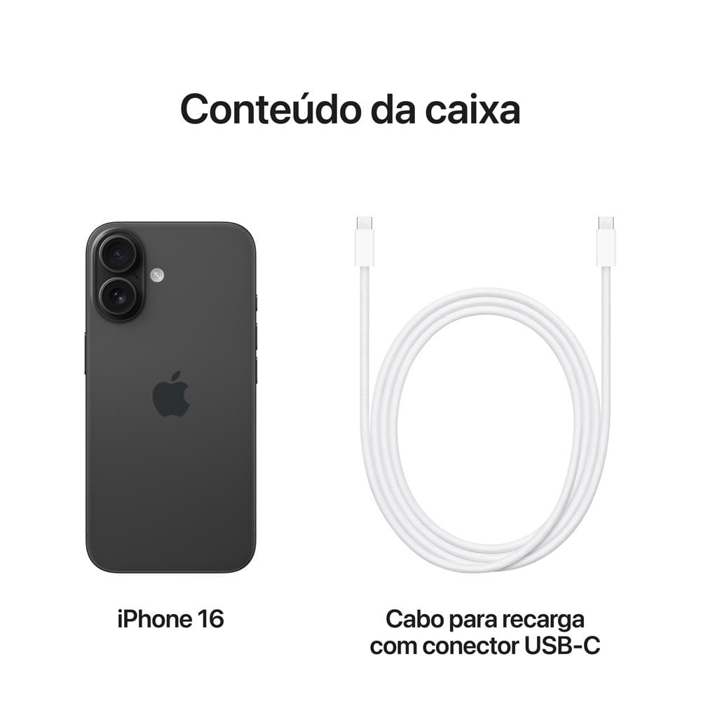 Apple iPhone 16 128GB - Preto | Ponto Apple iPhone 16 128GB - Preto | Ponto