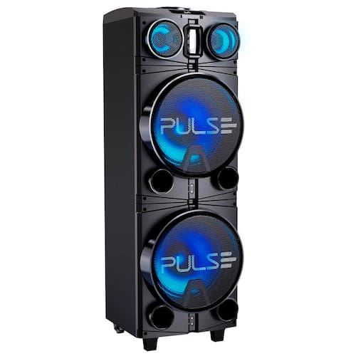 imagem-Torre de Som Pulse Storm SP514 com Iluminação LED, Bluetooth, Entradas de Microfones e Rádio FM- 1500W RMS