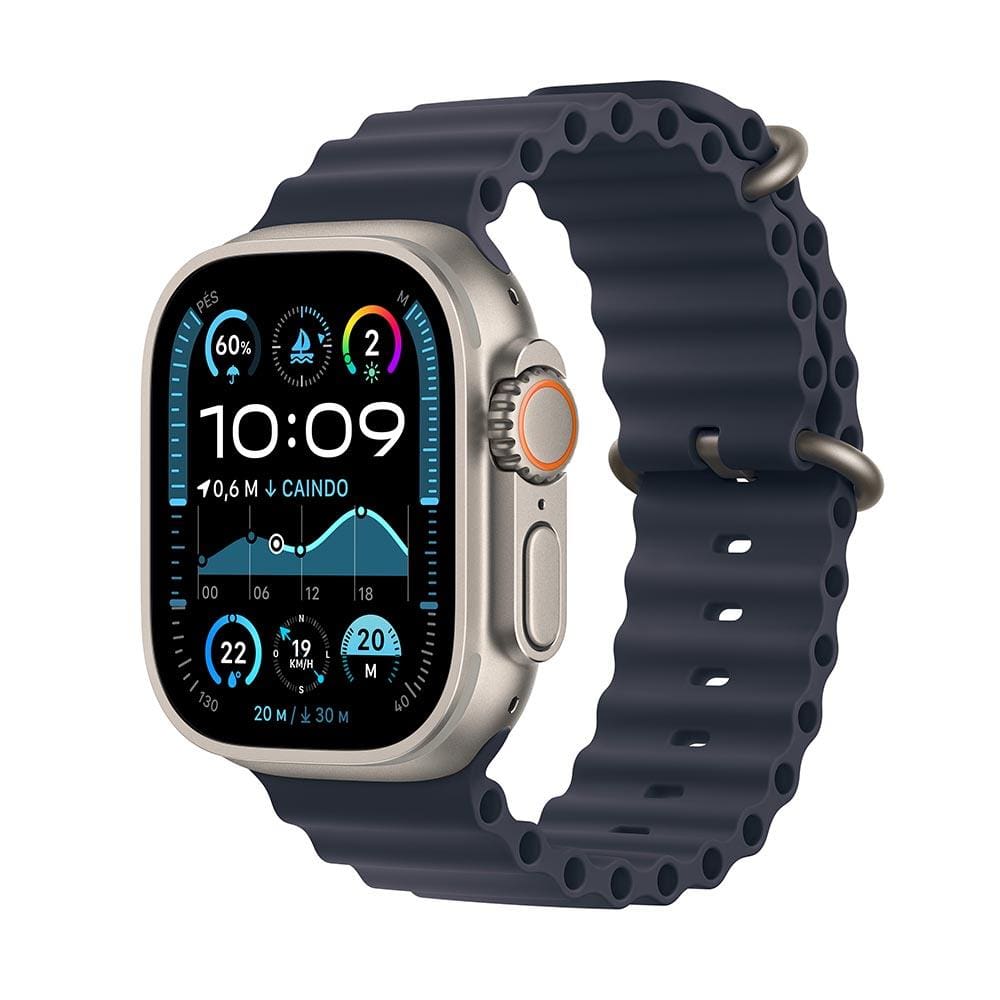 Apple Watch Ultra 2 GPS + Cellular com Caixa Natural de Titânio de 49 mm e Pulseira Oceano Marinho