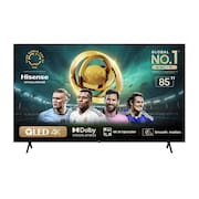 Smart TV 85" UHD 4K QLED Hisense 85Q6N Google TV com HDR10+, Dolby Atmos, Modo Esporte, Modo Jogo Plus e Compatível com Alexa