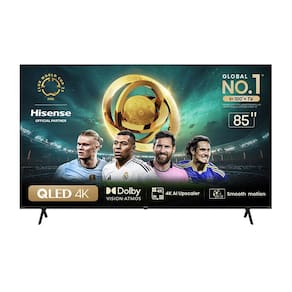 Smart TV 85" UHD 4K QLED Hisense 85Q6N Google TV com HDR10+, Dolby Atmos, Modo Esporte, Modo Jogo Plus e Compatível com Alexa