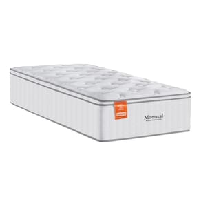 Colchão de Solteiro Inducol Montreal com Europillow e Revestimento em Tecido Malha 28x88x138cm - Branco